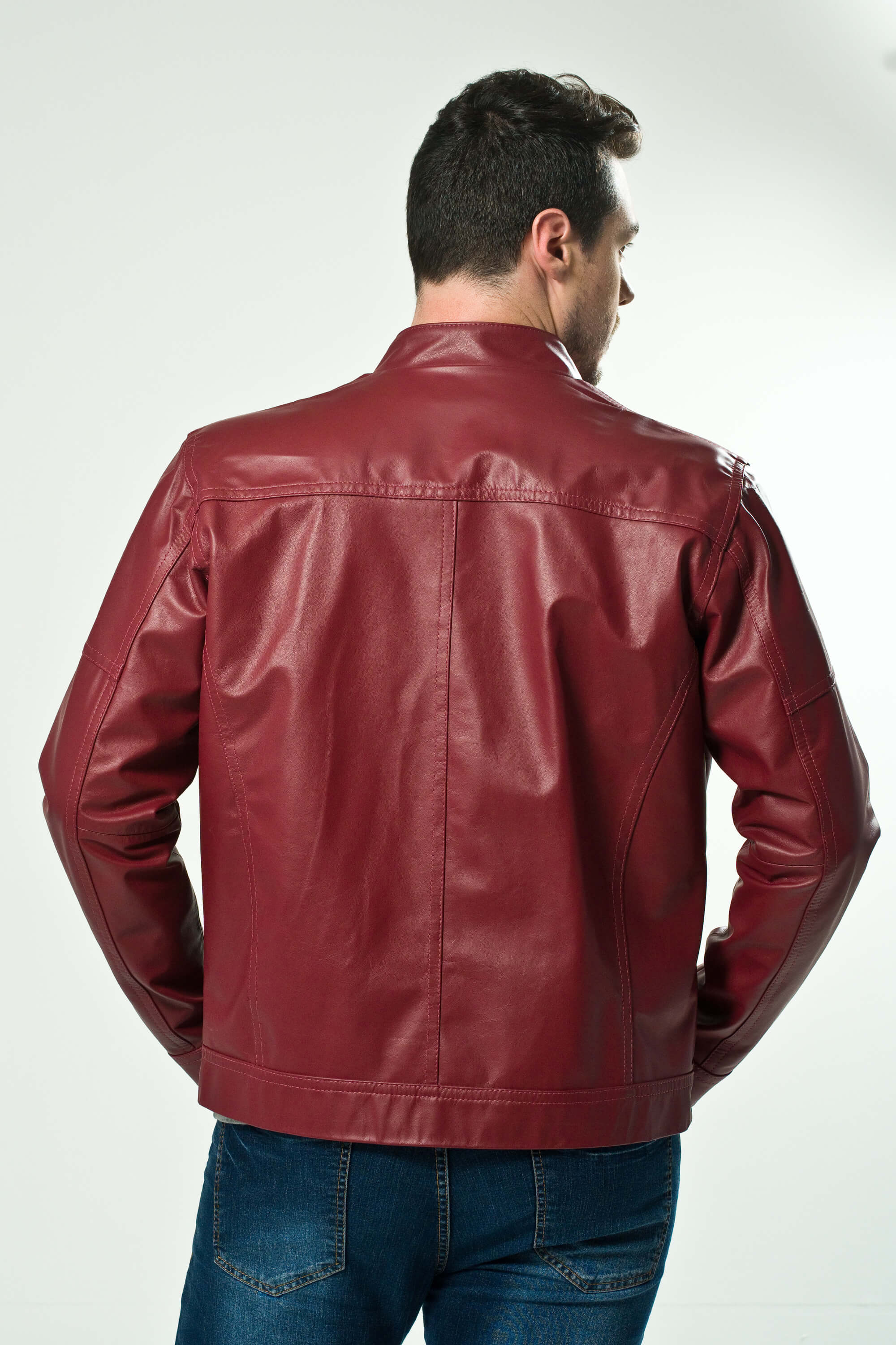 Look Masculino Jaqueta Couro Vermelha Masculina Jaqueta De Couro